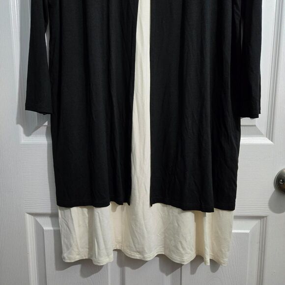 J. Jill Wearever Collection Women L Layered A-Line Over Lay Dress Jersey Knit - Picture 6 of 15